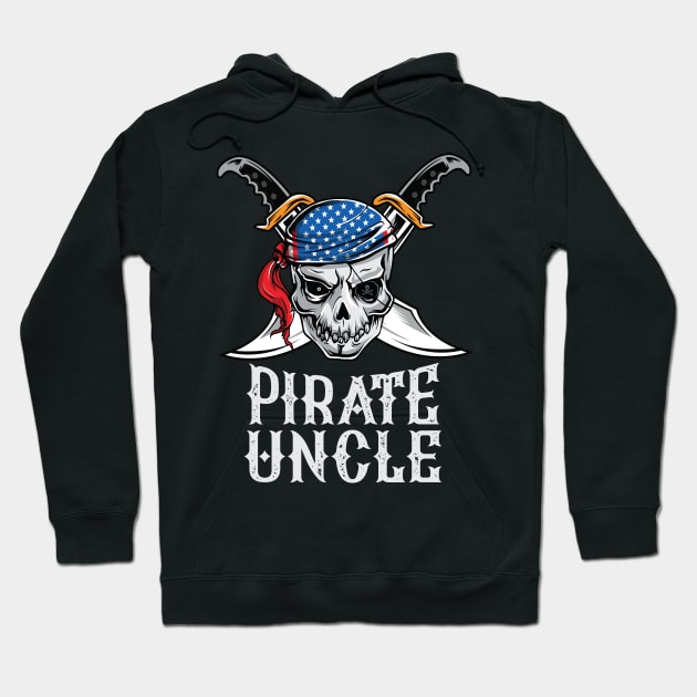 Pirate Uncle Skull Jolly Roger Halloween Costume Hoodie by HCMGift